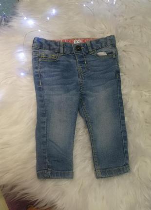 Джинсы miniclub на 6-9 месяцев брюки джинсовые брюки на девочку