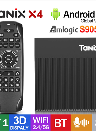ТВ-приставка Tanix X4, Android 11,0 Amlogic S905X4, 4/32 ГБ.