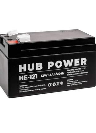 Акумулятор 12В 1.3 Ач для ДБЖ Hub Power HE-121