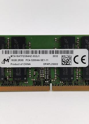 Оперативная память для ноутбука SODIMM Micron DDR4 16Gb PC4-32...
