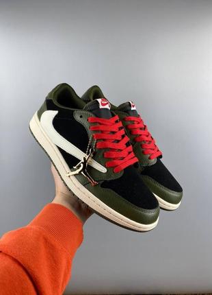 Чоловічі кросівки nike air jordan 1 low x travis scott black g...