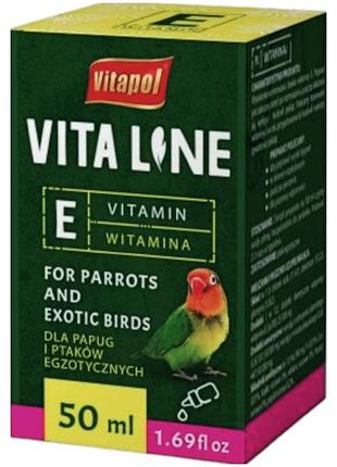 Вітаміни для птахів Vitapol Vitaline Vitamin E вітамін E 50 мл...