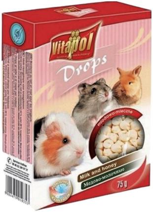 Корм для гризунів Vitapol Milk and Honey Drops дропси молочно-...