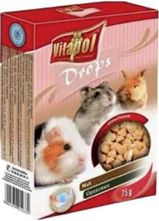 Корм для гризунів Vitapol Peanut Drops дропси горіхові 75 г (5...