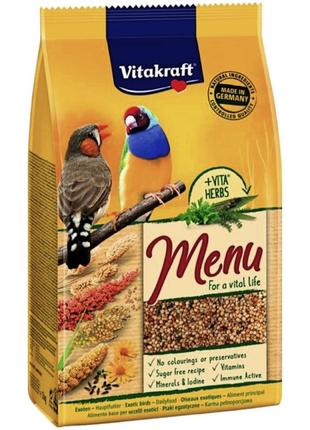 Корм для екзотичних птахів Vitakraft Premium Menu Exotis 1 кг ...