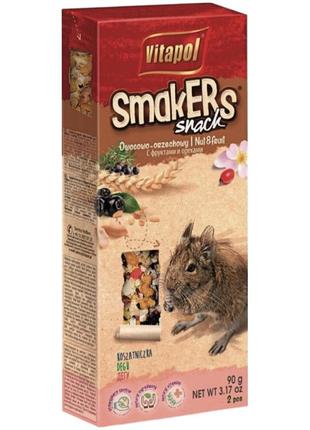 Корм для дегу Vitapol Smakers Snack снекі з фруктами та горіха...