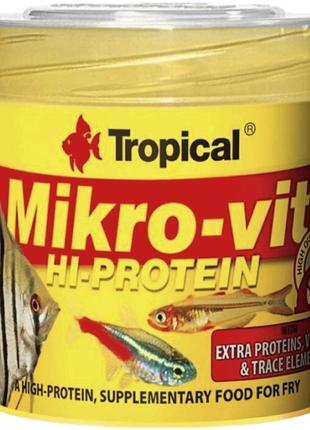 Корм для риб Tropical Mikrovit HI-Protein для акваріумних риб ...