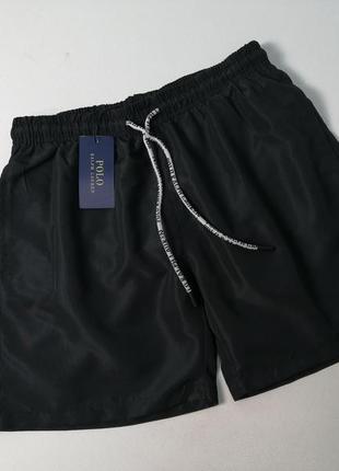 Брендовые черные шорты для плавания polo ralph lauren