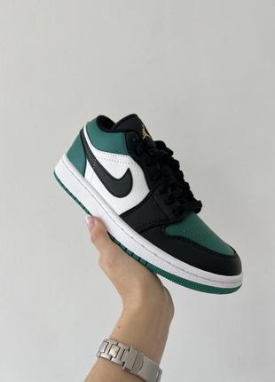 Кроссовки nike air jordan 1 low green black