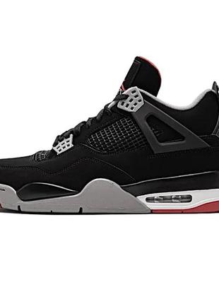 Мужские кроссовки air jordan 4 retro bred