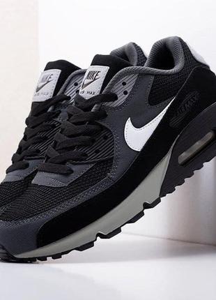 Мужские кроссовки nike air max 90 grey/black