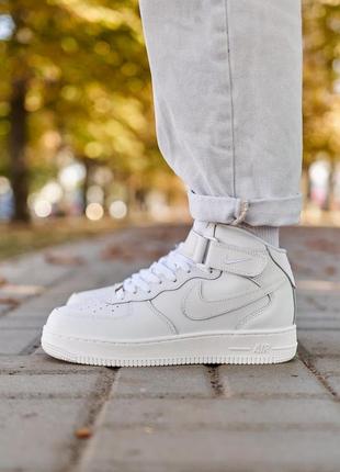 Зимові кросівки nike air force mid winter white (хутро)