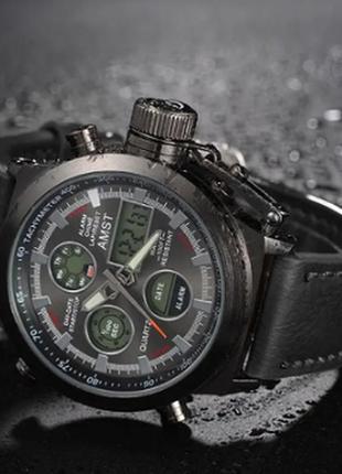 Армейские часы с кварцевым механизмом amst watch