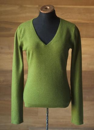 Зеленый кашемировый женский свитер globus, размер s