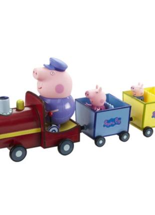 Игровой набор свинка peppa (пеппа) паровозик дедушки  пеппы