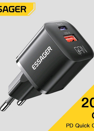 Зарядний пристрій Essager 20W Type-C + USB