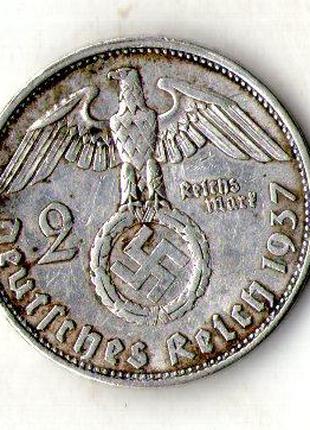 Германия - Третий рейх Нацистская Германия 2 рейхсмарки, 1937 ...
