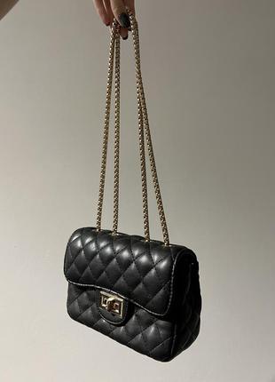 Черная сумка gepur в стиле chanel