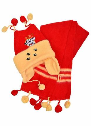 Комплект дитячий шапка + шарф 2-3 роки