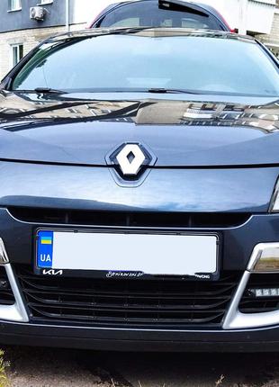 Углы на передний бампер 2008-2011 (нерж) для Renault Megane III