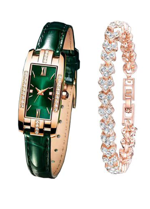 Красивые женские наручные часы и браслет. Новые