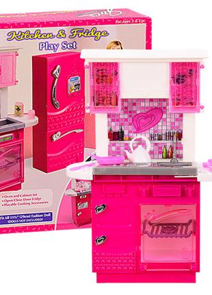 Мебель для куклы Gloria 3016 кухня с холодильником, коробка 32...