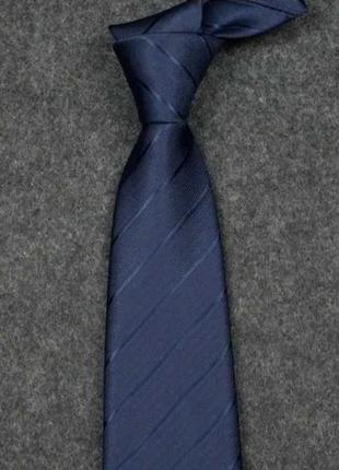 Галстук  мужской, стильный галстук синий