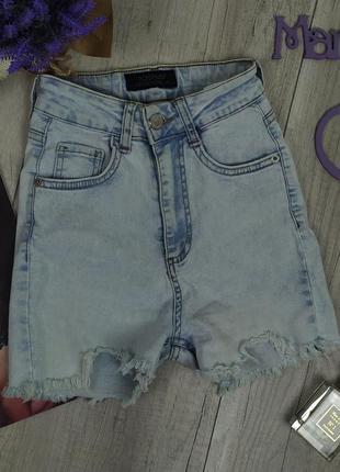 Джинсові шорти для дівчинки poshum jeans блакитні розмір 146