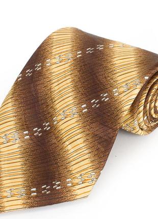 Мужской коричнево-бежевый шелковый галстук стандартный Schönau...