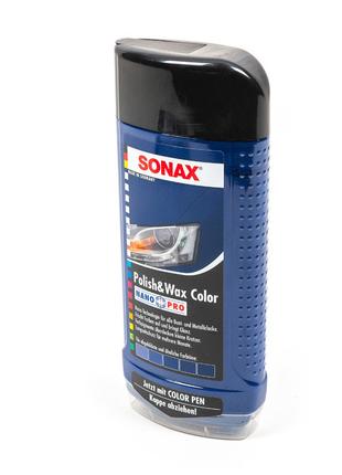 Полироль Sonax NanoPro, с цветным воском, синяя, 500 мл