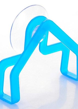 Держатель губки пластиковый на присоске голубой