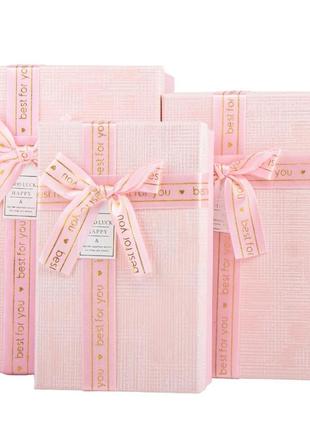Набор из 3 коробок "дары любви", розовый