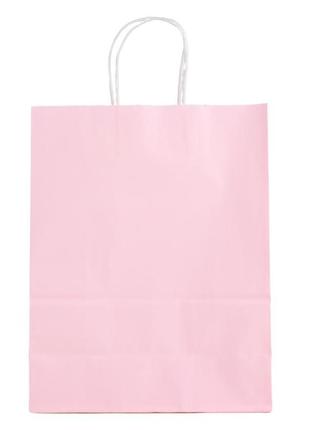 Подарочный пакет "крафтовая копилка", рожевий
