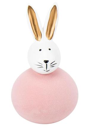 Фигурка "пасхальный кролик" розовый, 17,5 см