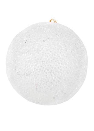 Новогодняя игрушка "заснеженный шарик", 12 см