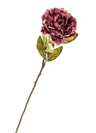 Цветок искусственный "пионовидная роза бордо"