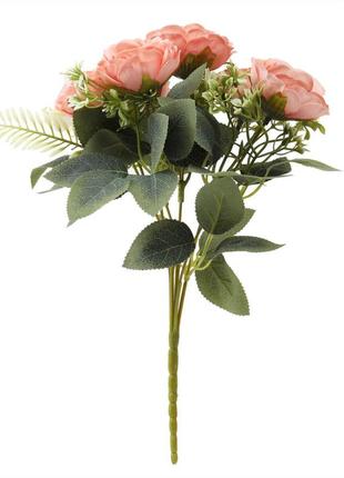 Букет роз "восторг", розовый, 31 см