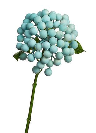 Искусственная ветка с ягодами, голубая