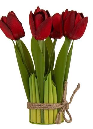 Букет тюльпанов, красный