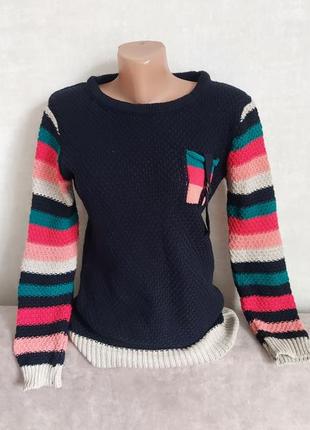Красивый вязаный турецкий свитер на девушку 12-14 р