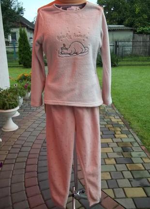 ( 10 - 11 лет ) детская флисовая пижама костюм теплый для дево...