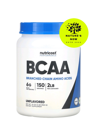 Nutricost bcaa в порошке без вкусовых добавок - 900 грамм / сша