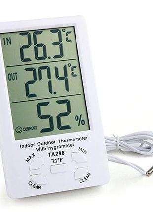 Термометр с гигрометром TA298, с выносным датчиком
