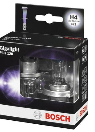 Комплект галогеновых ламп BOSCH Gigalight Plus 120 H4 60/55W 1...