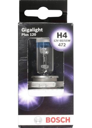 Галогеновая лампа BOSCH Gigalight Plus120 H4 60/55W 12V P43t (...