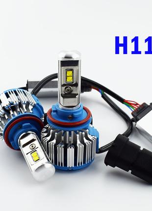 Комплект светодиодных ламп TurboLed T1 H11 6000K 50W 12/24v Ca...