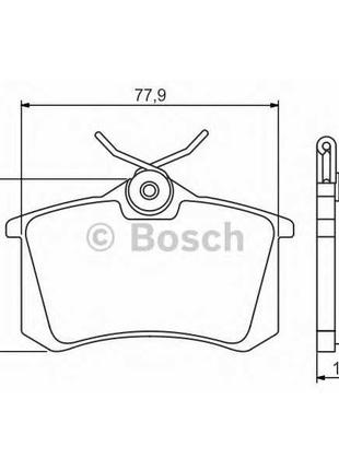 Тормозные колодки Bosch дисковые задние AUDI/SEAT/VW/PEUGEOT/R...