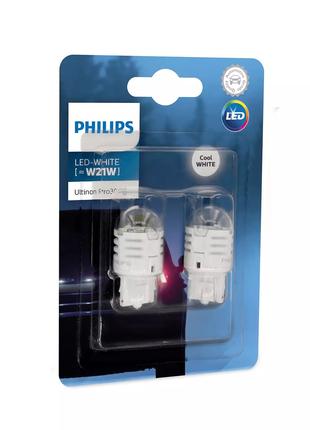 Комплект светодиодных ламп Philips 11065U30CWB2 W21W LED 12V U...