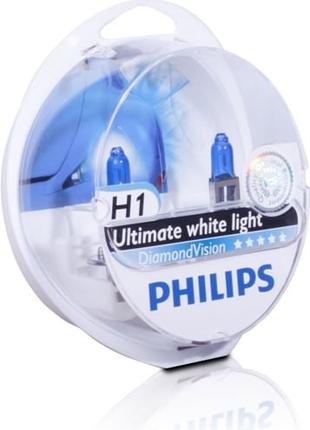 Комплект галогеновых ламп PHILIPS 12258DVS2 H1 55W 12V P14,5s ...