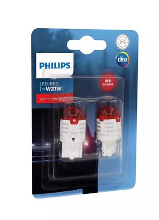 Комплект светодиодных ламп Philips 11065U30RB2 W21W LED 12V Ul...